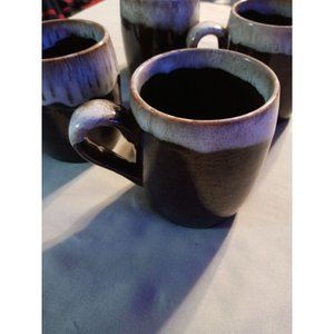 Vintage snowcap ceramic cups set of 4